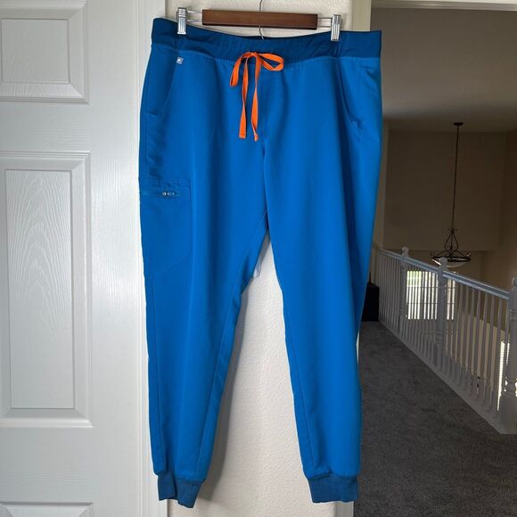 Figs Pants - Women’s Figs Zamora Scrubs Pants Teal Joggers Size XL #457